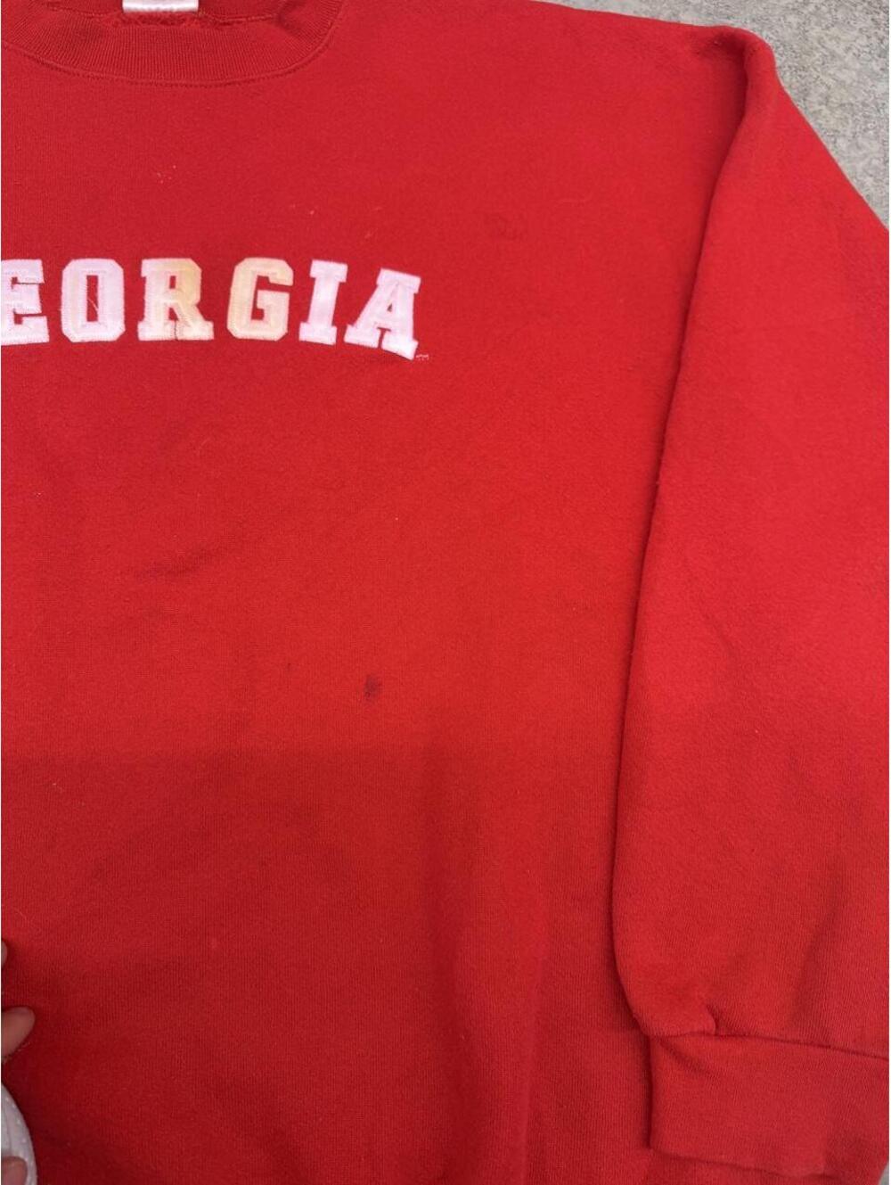 vintage university of georgia bulldogs bulldogs collegiate red crewneck size xxl - Picture 2 of 5